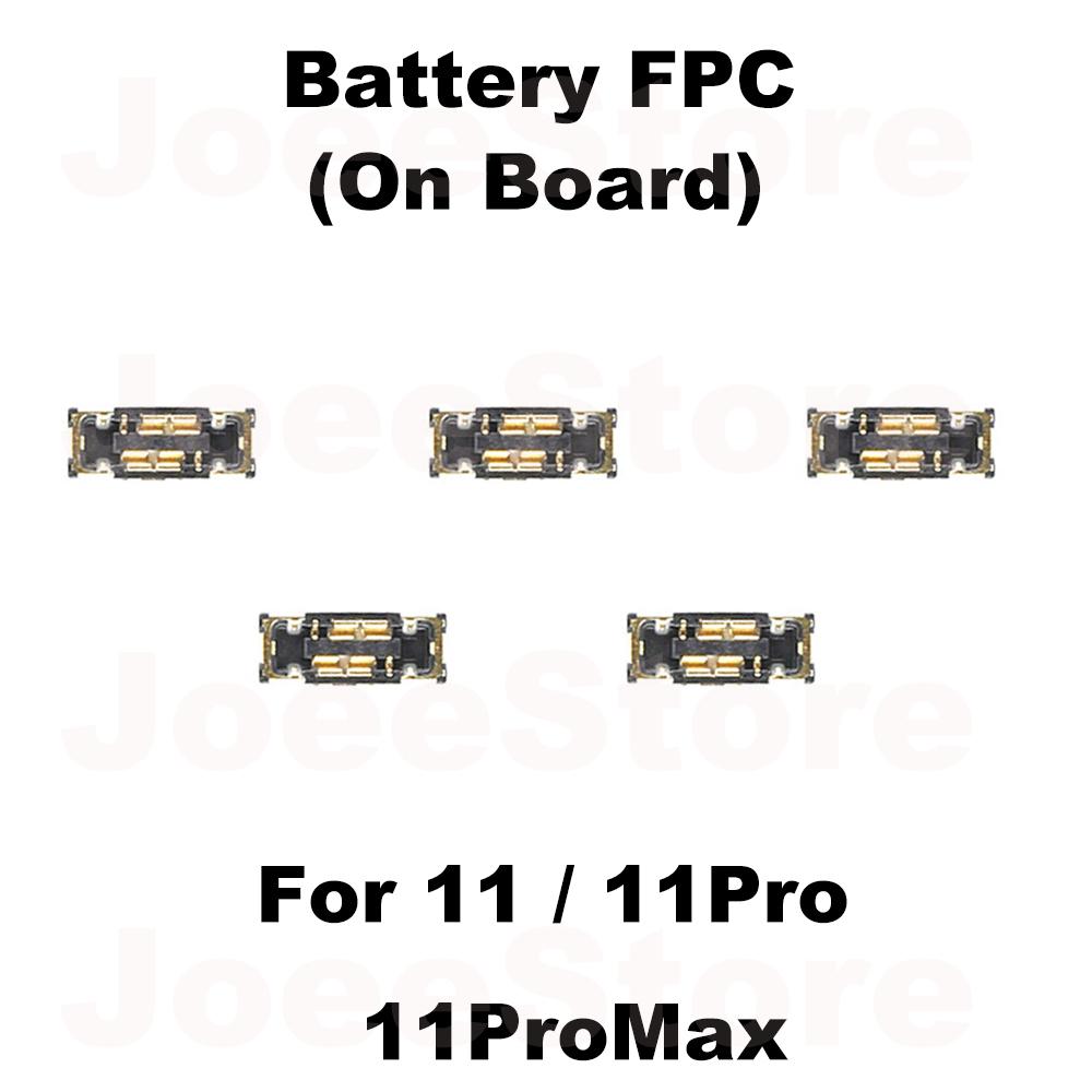 5 шт. Коннектор FPC аккумулятора для iPhone X XS XR 11 12 13 14 15 16 Pro Max 8 Plus Внутренний коннектор FPC аккумулятора Зажим Штекер Гибкий шлейф Запчасти