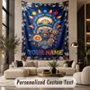 American Patriotic (28) Theme Wall Tapestry Customized With Name Text Personalized Hanging Tapestry For Bedroom Living Room Decor