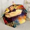 Elvis Presley Guitar Icon Portable Automatic Umbrella Retractable Design with 8-Rib Durability Durable Plastic & Iron Travel Essential Fashion Lovers