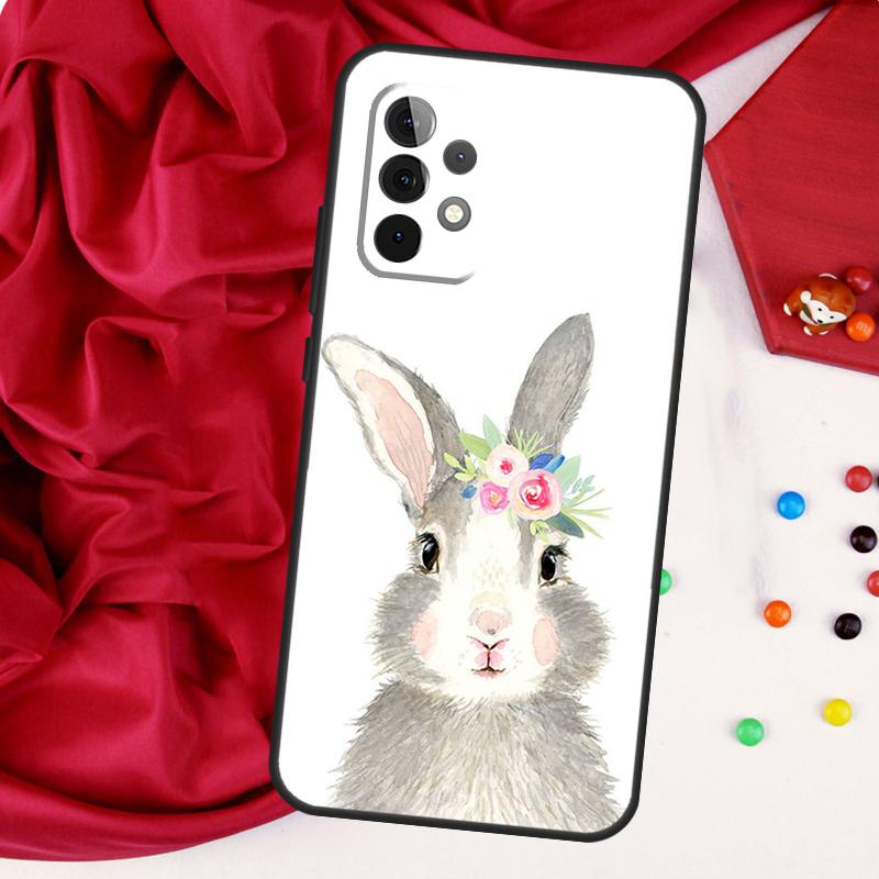 Милый Кролик Для Samsung Galaxy A15 A55 A53 A33 A35 A22 A32 A52 A54 A34 A14 A56 A36 A26 A16 A05 A06 Чехол
