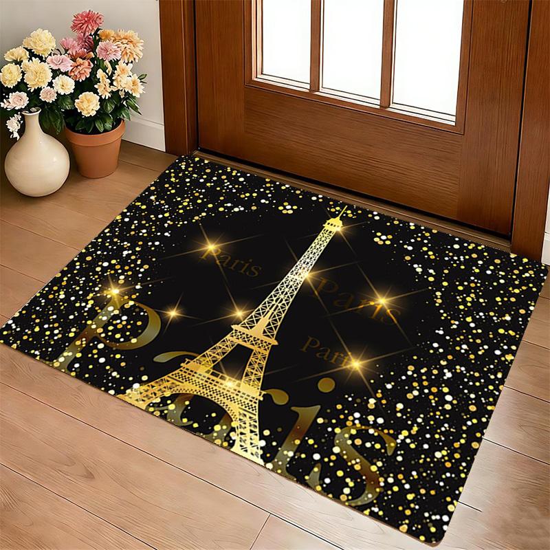 Golden Paris Living Room Nonslip Area Rug Soft Carpet For Bedroom Game Playroom Sofa Office Home Decor Doormat Christmas Gift C926205