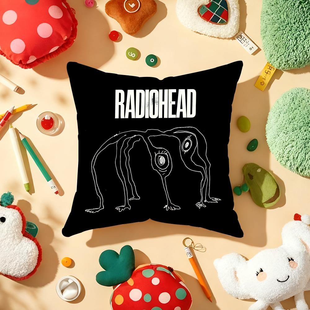 BBritish Band RadioheadS Cushion Cover Plush Fabric Soft DoubleSided Printed Sofa Warm Winter Home Gift Pillow Cover