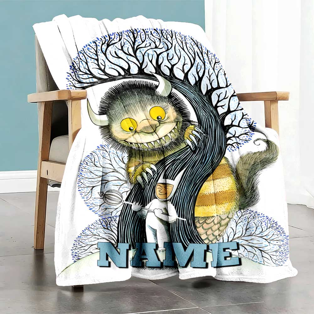 Warner Bros. Works (15) Customize Text Blanket Cozy Customizable Blanket Soft Warm Cozy Throw For Picnics Couch Home Decor Chair All-Season Use
