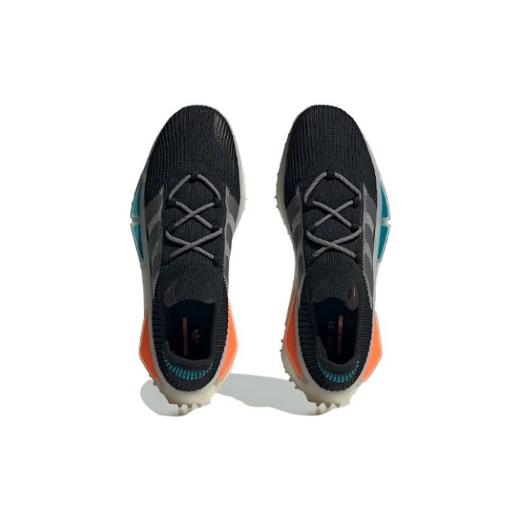 Adidas NMD_S1 Черно-бирюзовые оранжевые кроссовки унисекс Core-Black Grey-Five Off-White FZ5706