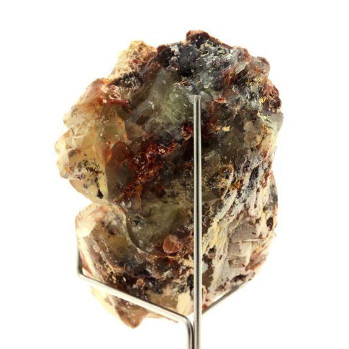 Pierres et Minéraux. Fluorite + Hematite + Baryte. 537.35 ct. Erika Mine, Säulnhof, Allemagne.