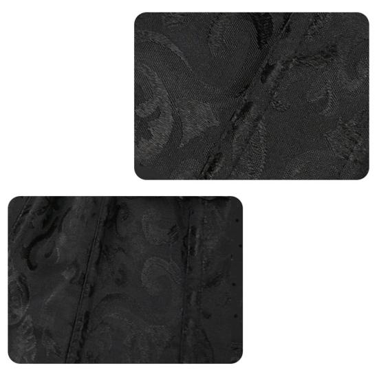 Palace Style Women Underbust Corset Adjustable Back Strap Floral Bustier Jacquard Design Body Shaping Girdle Cosplay Party Streetwear