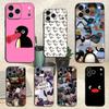 Cartoon Pingu Penguin Phone Case For iPhone 15,14,13,17,16,12,11,Plus,Pro Max,XS,X,Mini,8,7,XR,SE,Soft Silicone Black