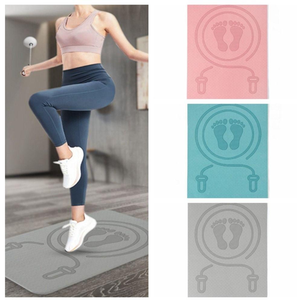 Non Slip Yoga Fitness Mats Anti-noise Skipping Mat Floor Mats Jump Rope Mat Pilates Exercise