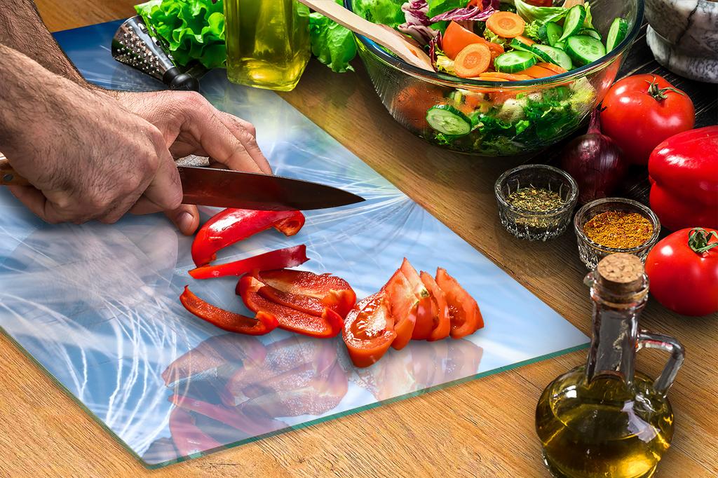 GLASS CUTTING BOARD 35x52 Flower
