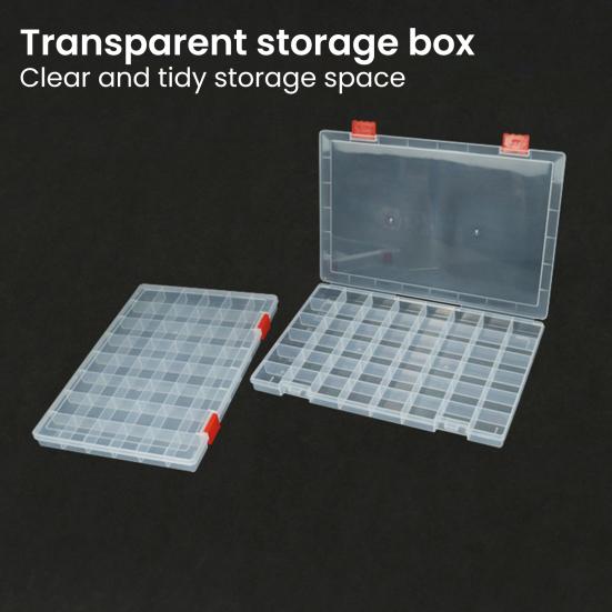 Fishing Bait Storage Box 48 Grid Design Transparent Compact Portable Wide Application Lure Organizer Fishing Hook Case