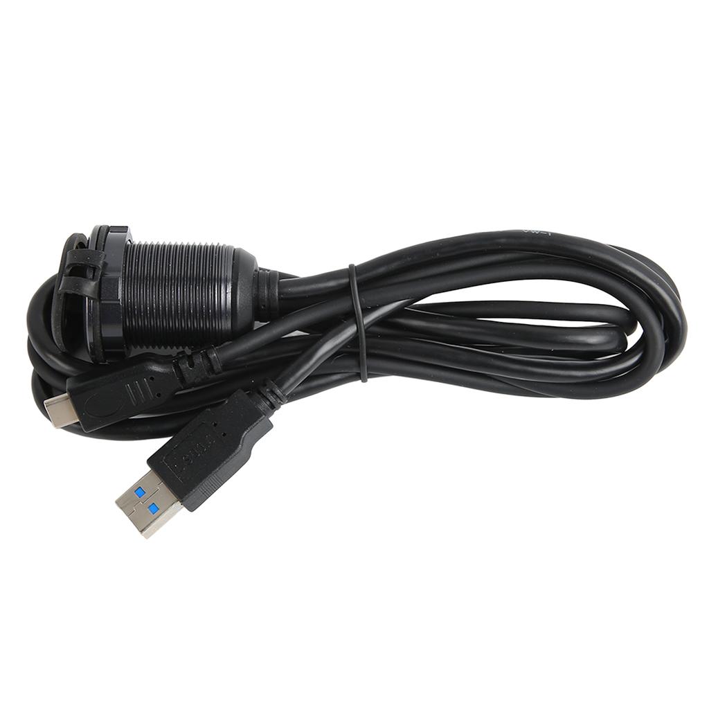 Car Flush Mount Cable Type C 3.0 USB 3.0 Male To Female Waterproof Flush Car Dashboard Mount Cable