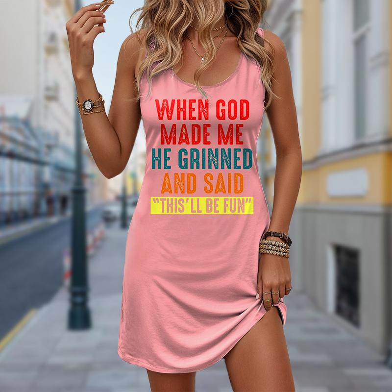 Женское платье из двух частей с имитацией розы и монограммой, без рукавов, с круглым вырезом, свободное, мягкое и удобное, большого размера