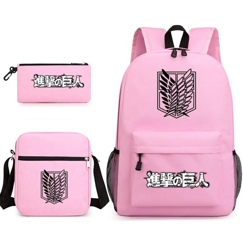 Youth School Backpack Set 3pcs Lightweight Laptop Bag 13inch Compatible Unisex Student With Mesh Padding Stitched Design