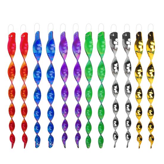 12 Pcs Bird Deterrent Rods Reflective Bird Prevention Stick Dizzying Spiral Shadows