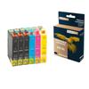 QUALITONER - 6 Картриджей совместимых для EPSON 502 XL 502XL Черный (х3) + Голубой + Пурпурный + Желтый (Бинокль) для Epson Expression Hom