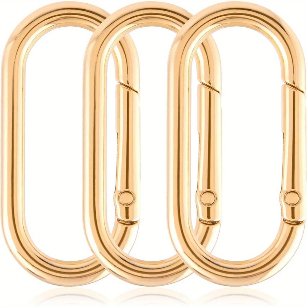5 шт. Овальные пружинные кольца-клипсы, Открывающееся О-образное кольцо-карабин для брелоков, Застежка-пряжка, Рюкзаков, Кошелька, Ключей, Ремешка для сумки