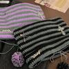 Y2K Cute Y2K Beanie Hat Striped Knitted Beanie Hat Knitting Wool Cap  Autumn Winter
