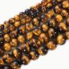 Yellow Tiger Eye Grain Natural Stone Beads 15"Strand Smooth Loose Spacer Beads 4/6/8/10/12mm for Jewelry Making DIY Bracelets Accessories