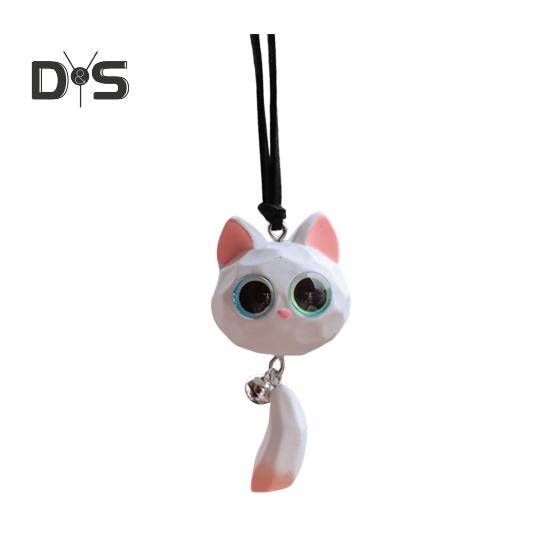 Подвесное украшение для автомобиля в виде кошки, симпатичная лиса, украшение для зеркала заднего вида автомобиля, декоративные аксессуары для салона автомобиля