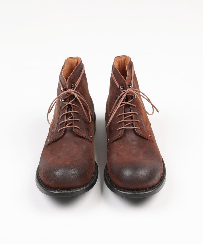 Brenowelt 810 Burning Oil Nubuck 4-Inch Work Chukka Goodyear Welt Half-Red Sole