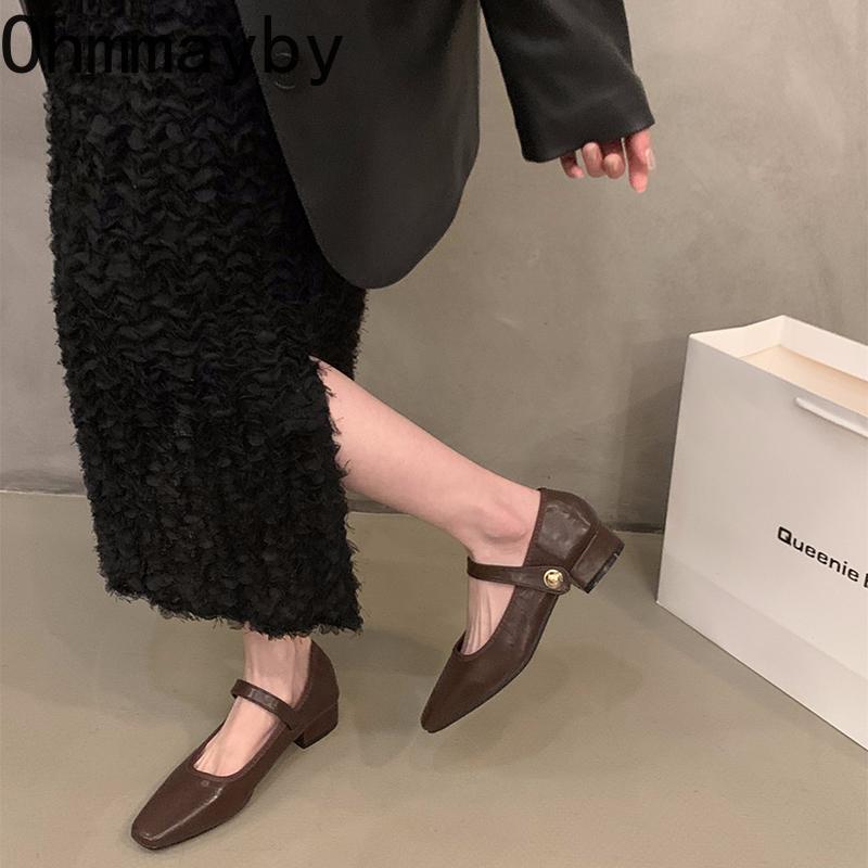 Весенние женские туфли Мэри Джейн, модные туфли с мелкой пряжкой, дизайнерские винтажные женские повседневные туфли в уличном стиле