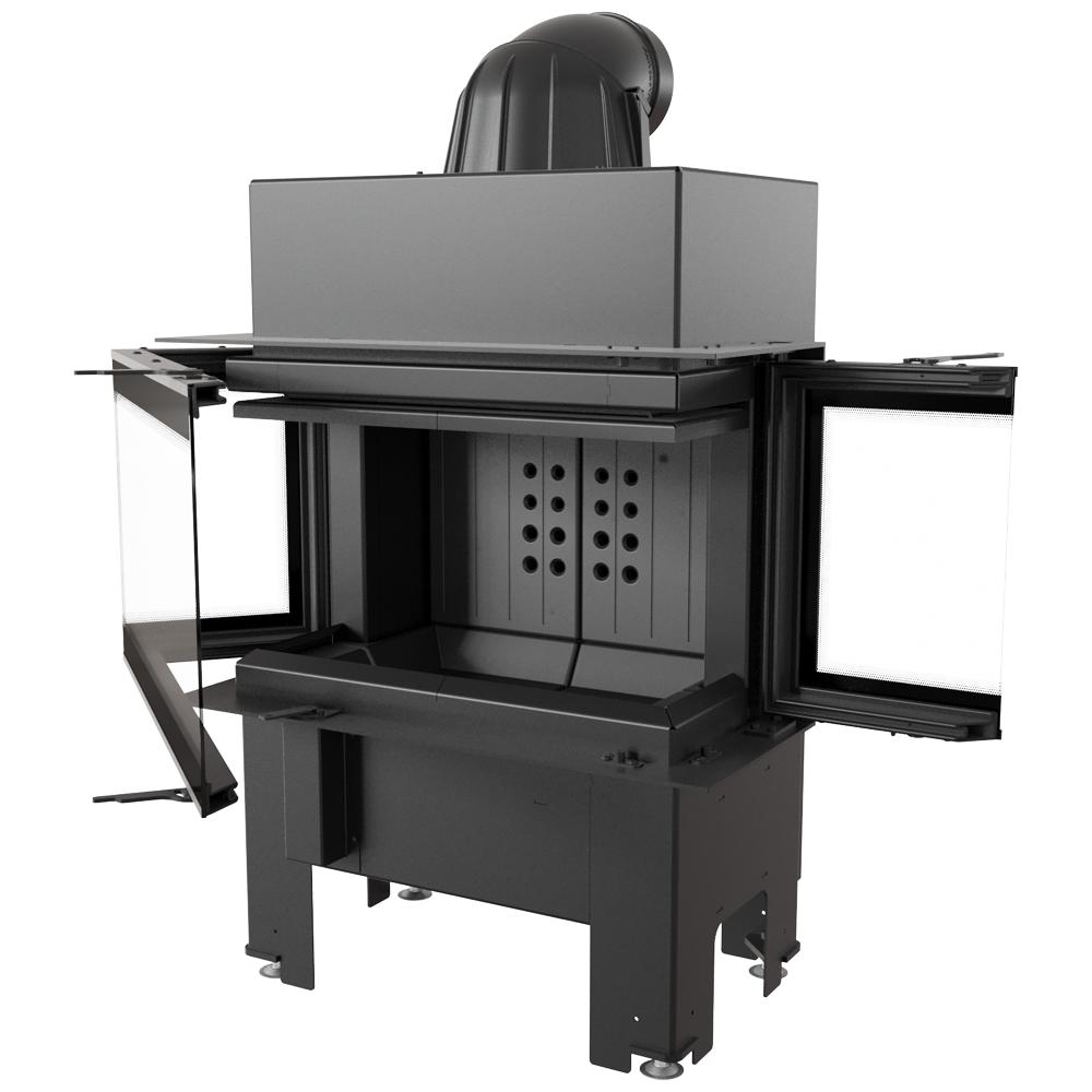 Стальной камин KRATKI NBC 680/280 7 кВт Ø 160 черный thermotec