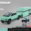 1:32 Модель из сплава Tesla Cybertruck RV со звуком и светом – Игрушка в подарок для мальчиков
