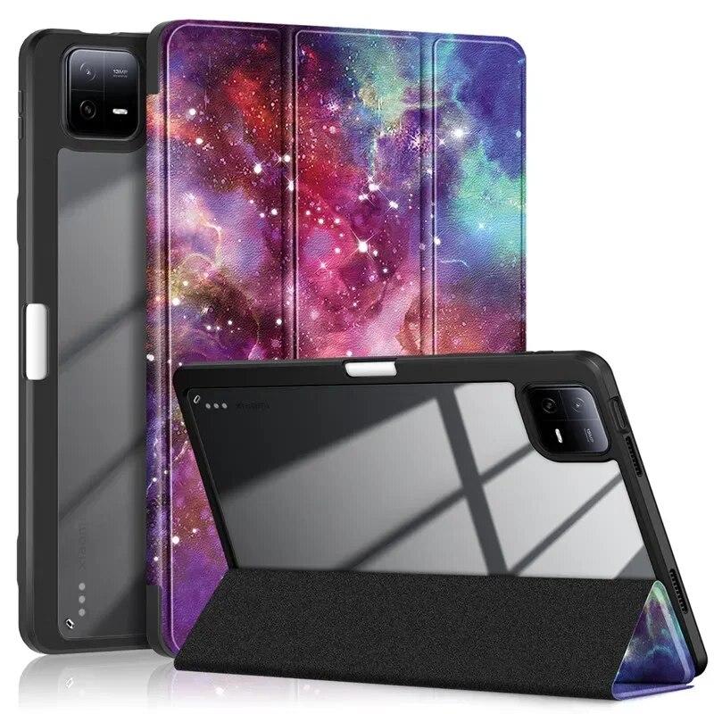 For Xiaomi Mi Pad 6 Pro 11 Inch 2023 Case with Pencil Holder Clear Clear Back Shell Funda for Xiaomi Pad 5 Pro Redmi Pad SE Cover