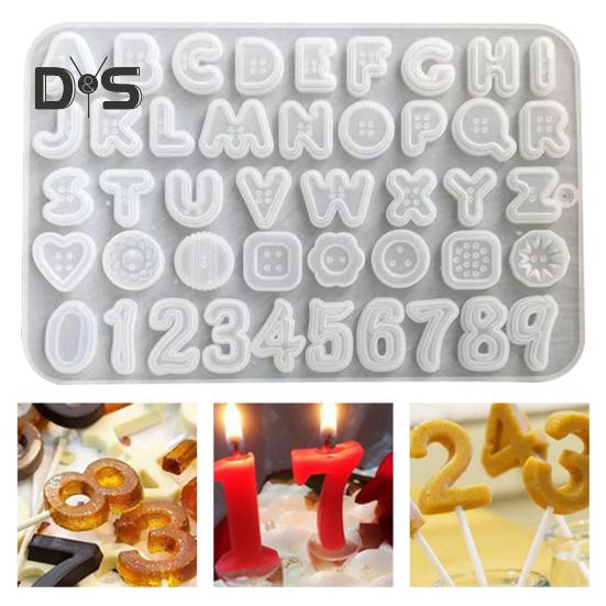 Форма для печенья без BPA, DIY многофункциональная кнопка, буква и номер, силиконовая форма для шоколадных конфет