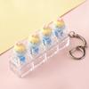 4-Key Smooth Fidget Keychain Portable Stress Reliever Mini Anxiety Relief Toy for School Students