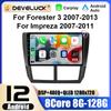2 Din Android 12 автомобильное радио для Subaru Forester 3 SH 2007-2013 для Impreza GH GE мультимедийный видеоплеер GPS Carplay Auto Stereo