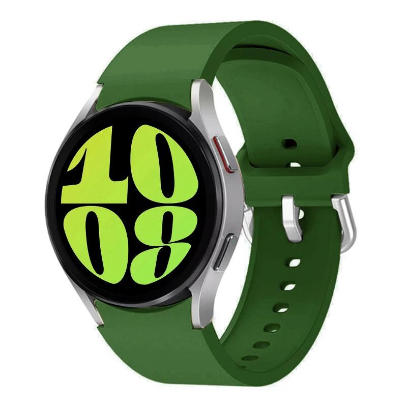 Силиконовый ремешок без зазоров для Samsung Galaxy Watch 7/6/5/4 44мм 40мм 5Pro 45мм Браслет Galaxy 6 Classic 47мм 43мм 46мм Correa