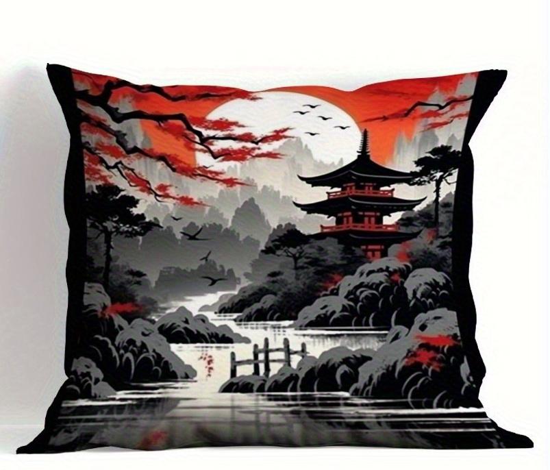 1Pc Abstract Style Decorative Pillowcase, Cushion Cover For Living Room Sofa Bedroom Casual Home Decor
