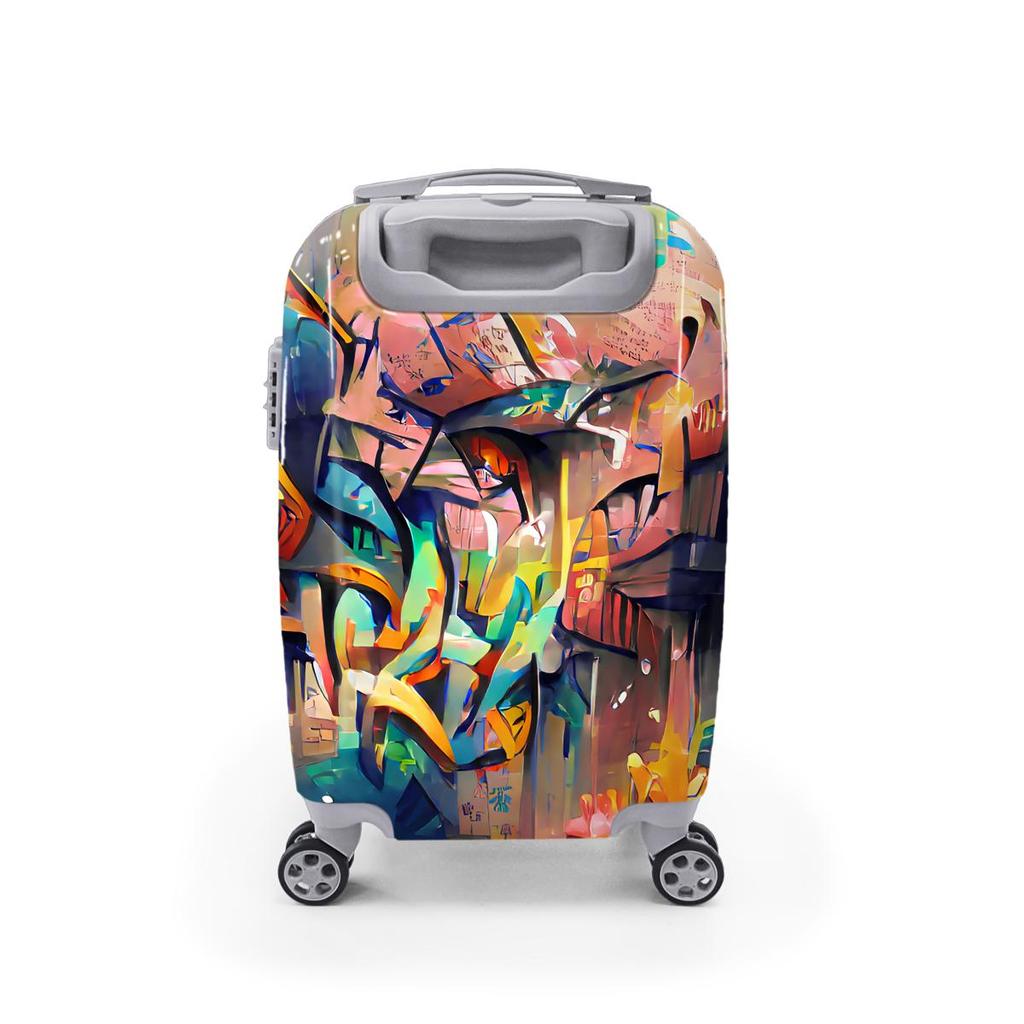 coral high Чемодан для ручной клади с красочным рисунком (50см) 16534