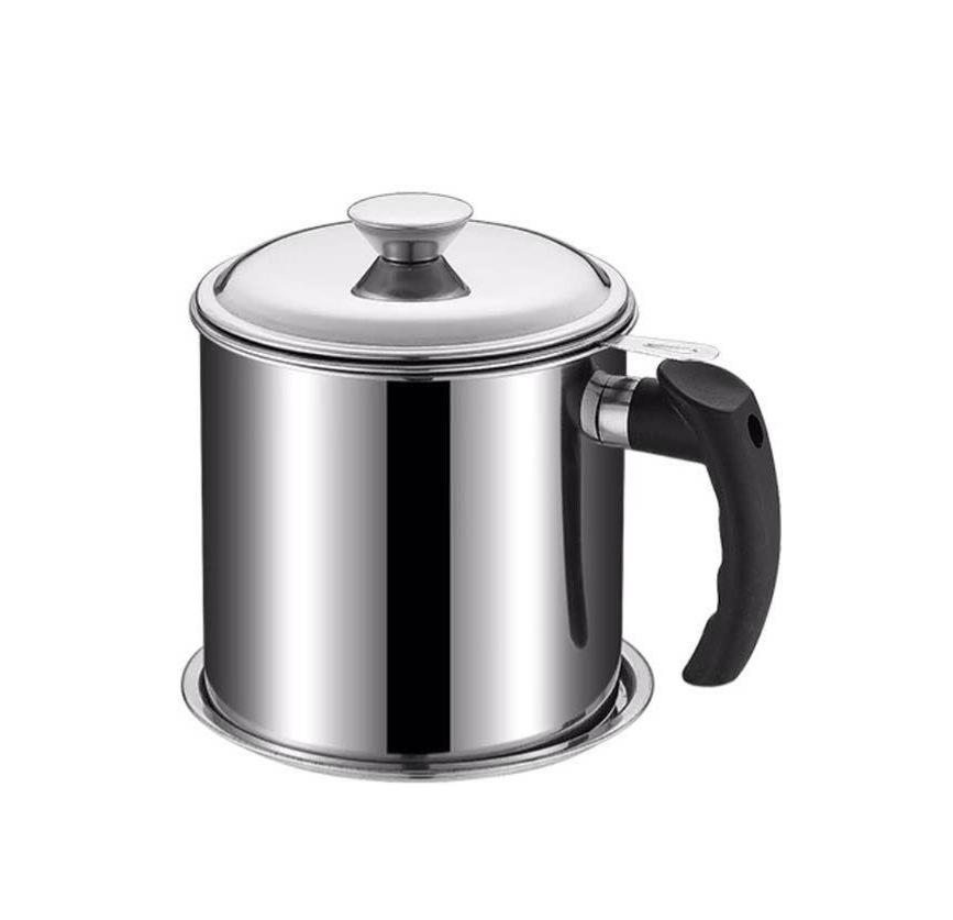 Контейнер для масла из нержавеющей стали 1,8 л, сетчатый фильтр для масла, кухонный жироулавливающий фильтр, масляный жир