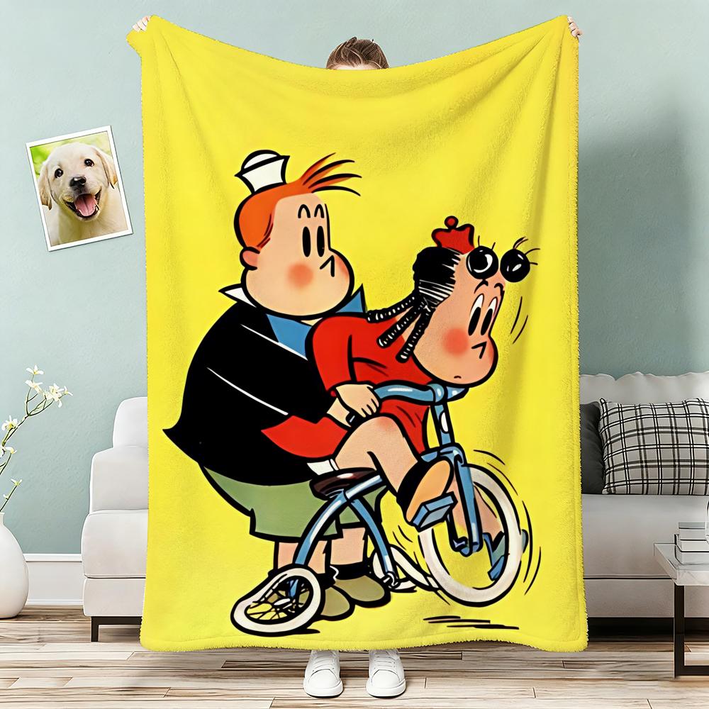 Anime The Little Lulu Show Throw Lightweight g Flannel Blanket Soft Skinfriendly for Summer Cooling