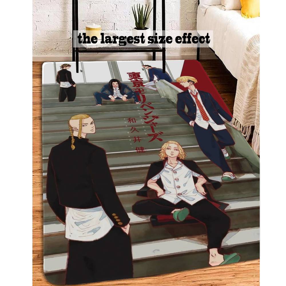 Anime Japan Tokyo Revengers Bathroom Mat Anti-slip Absorb Water Long Strip Cushion Bedroon Mat Welcome Doormat