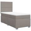 Cadre de lit avec matelas - Maison Exclusive - 90x200 cm - Tissu taupe - Lumières LED réglables