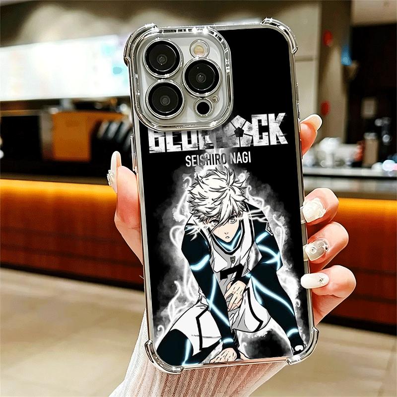 Синий L-Lock Наги Сейсиро Покрытие Чехол для Телефона Для Iphone 16 17 Pro Max Air 16E 14 15 Plus 12 13 Mini Противоударный Подушка Безопасности Чехол