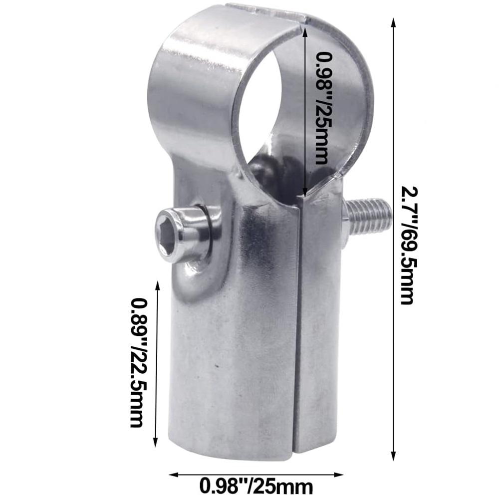 6 комплектов Т-образных зажимов, нержавеющая сталь, серебристый, трубные зажимы, внешний диаметр 1", 25 мм