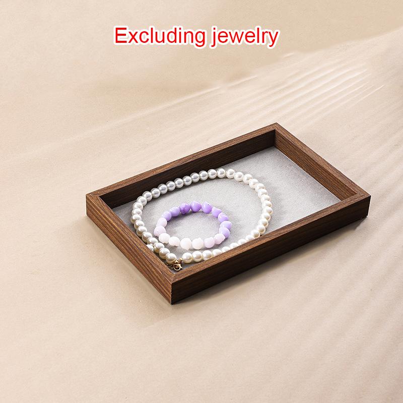 1шт лоток для ювелирных изделий большой емкости ореховая коробка дисплей кольца и ожерелья дисплей лоток торговый прилавок много стилей