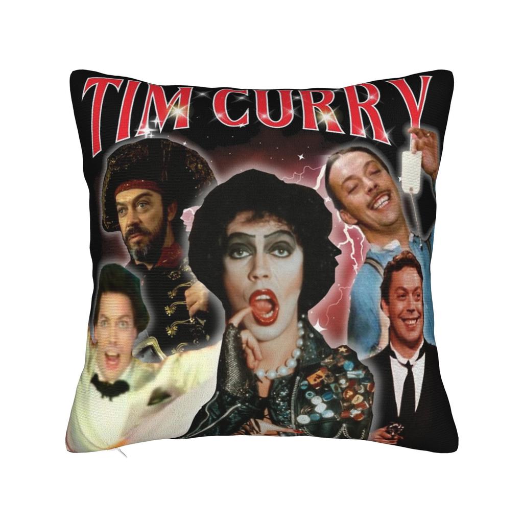 Decorative Pillow Covers RIP Tim Curry Merchandise Home Throw Pillow Case Cover Zipper Multiple Sizes