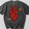 Heart and Arrow Pop Art Graphic Tee, Retro Anatomical Heart Shirt (Comfort Colors)