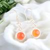 Серьги из стерлингового серебра 925 пробы с натуральным сердоликом, повседневные серьги 1,67" CE-14-42