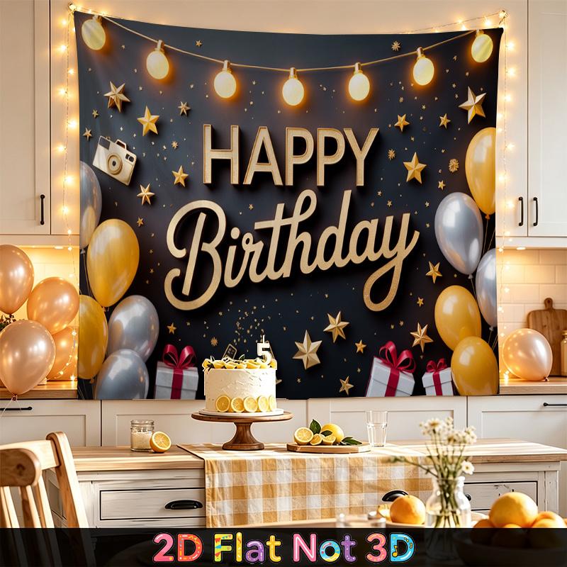 Party Backdrop Happy Birthday Birthday Photo Booth Background Front Door Decor