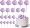 20 Pcs Mini Balloon Cake Topper Decorations with Gold Balls On Sticks - Cake Picks for Birthday, Wedding, and Party Decorations