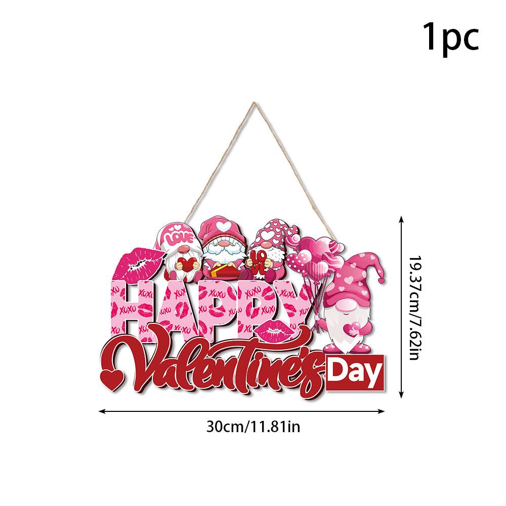 Day Valentines Paper Door Hanging With Heart Flower Design For Decor Party