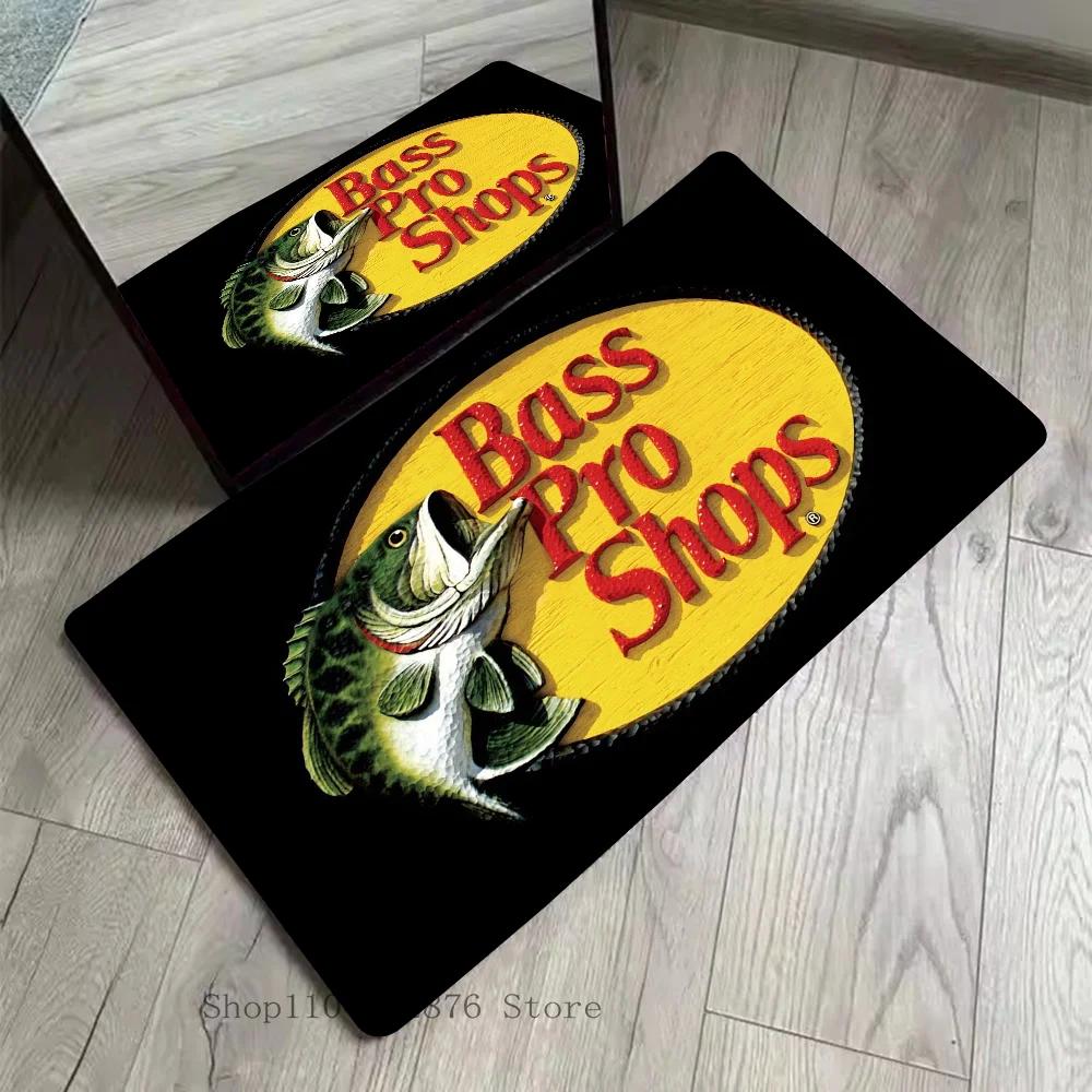 VIKAMA Bass Pro Shops Floor Mat Absorbent Non-Slip Area Rug Home Decor Kitchen Bathroom Carpet Doormat Fishing Hunting Theme