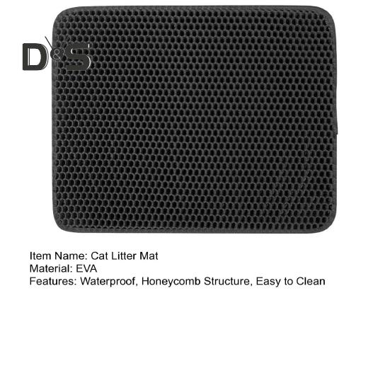 Коврик для кошачьего туалета, водонепроницаемый, не пропускающий мочу, коврик-ловушка, двухслойный дизайн с сотами, нескользящий коврик для кошачьего туалета, принадлежности для котят