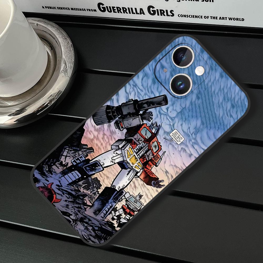 Чехол для телефона W-Transformersers для iPhone 16 15 11 13 14 Pro Max 7 8 Plus X Xr Xs Max 12mini Черный защитный корпус
